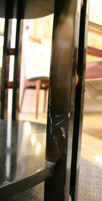 Early/Mid Century Joseph Black Lacquer Oval Table - 4