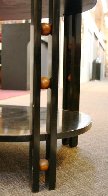Early/Mid Century Joseph Black Lacquer Oval Table - 5