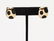 14K Yellow Gold & Enamel Modern Earrings, Pair - 2