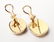 14K Yellow Gold & Enamel Modern Earrings, Pair - 3
