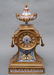 French Champleve Enamel Gilt Bronze Mantel Clock
