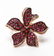 14K Rose Gold Rubies & Diamonds Flower Motif Ring - 2
