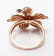 14K Rose Gold Rubies & Diamonds Flower Motif Ring - 3