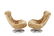 Mid-Century Modern Swivel Lounge Chairs, Pair - 3