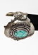 Eddy Chaco Native American Silver Turquoise Cuff - 2