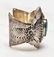 Eddy Chaco Native American Silver Turquoise Cuff - 4
