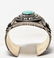 Eddy Chaco Native American Silver Turquoise Cuff - 8