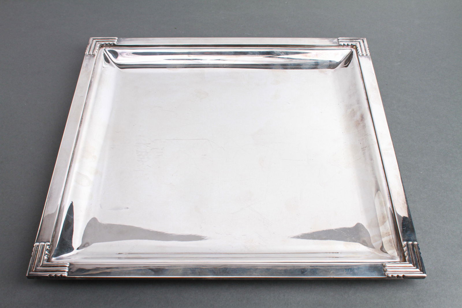 Modern Puiforcat France Silver-Plate Square Tray (1 of 4)