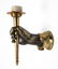 Bronze Hand w Torch Wall Sconce - 3
