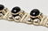 Taxco Sterling Silver & Black Onyx Hinged Bracelet - 4