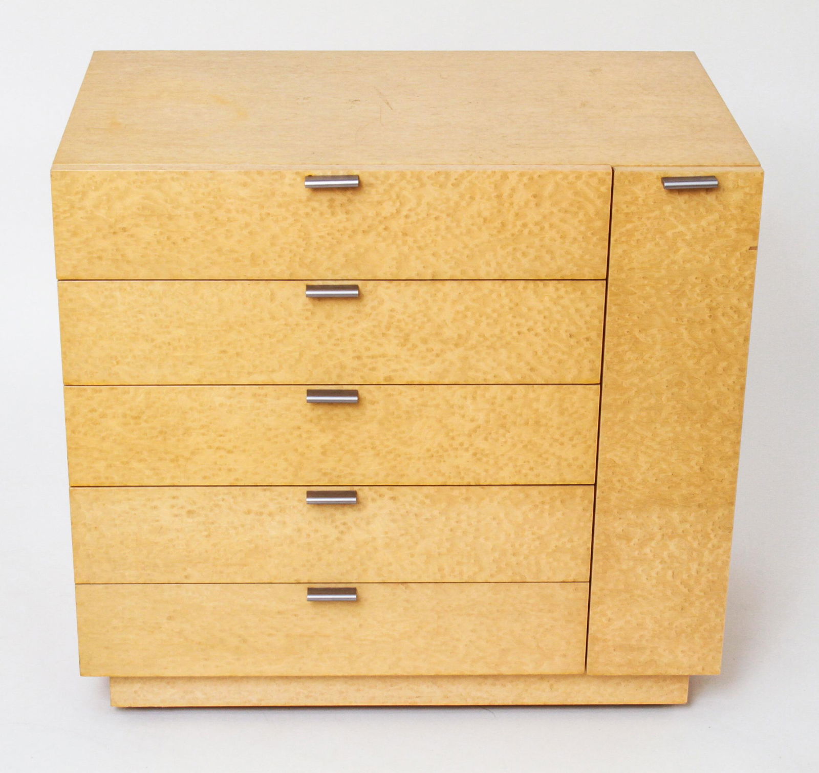 Modern Bird's Eye Maple Dresser w Side Door (1 of 7)