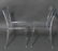 Modern Spindle Colorless Lucite Dining Chairs, 6 - 3