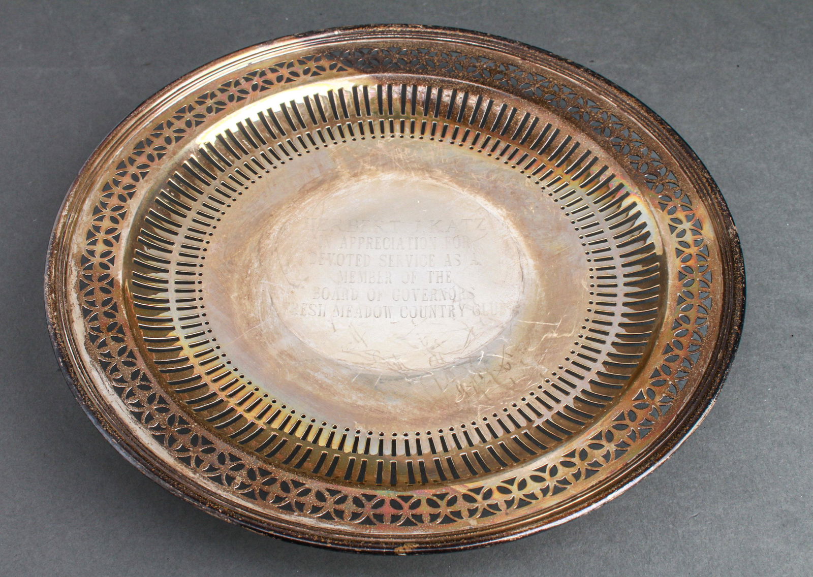 Tiffany & Co. Silver Pierced Presentation Plate (1 of 4)