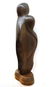 Haworth Abstract Carved Wood Couple Sculpture - 9