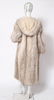 Ladies' Long White & Black Fur Coat w Hood - 7