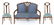 Majorelle Art Nouveau Drawing Room 3 Piece Set