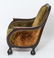 Art Nouveau Carved Wood & Upholstered Arm Chair - 4