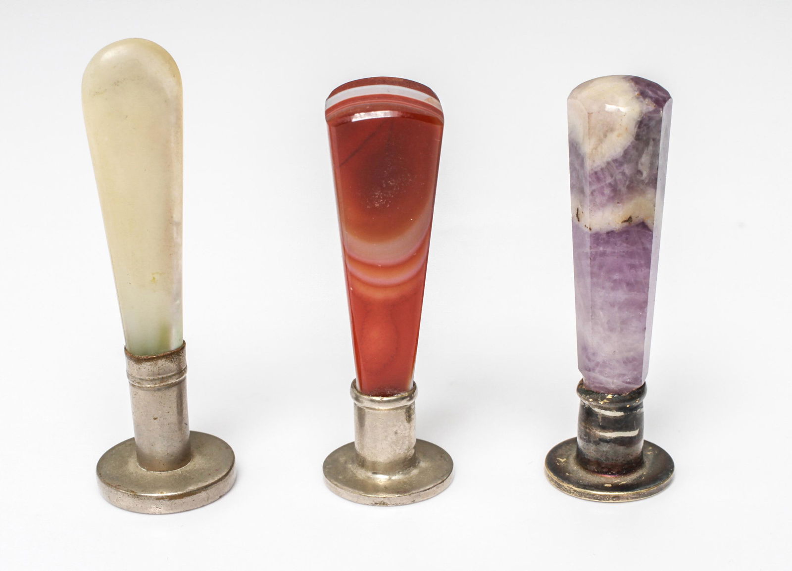 Wax Seals w Agate, Amethyst & MOP Group of 3 (1 of 3)