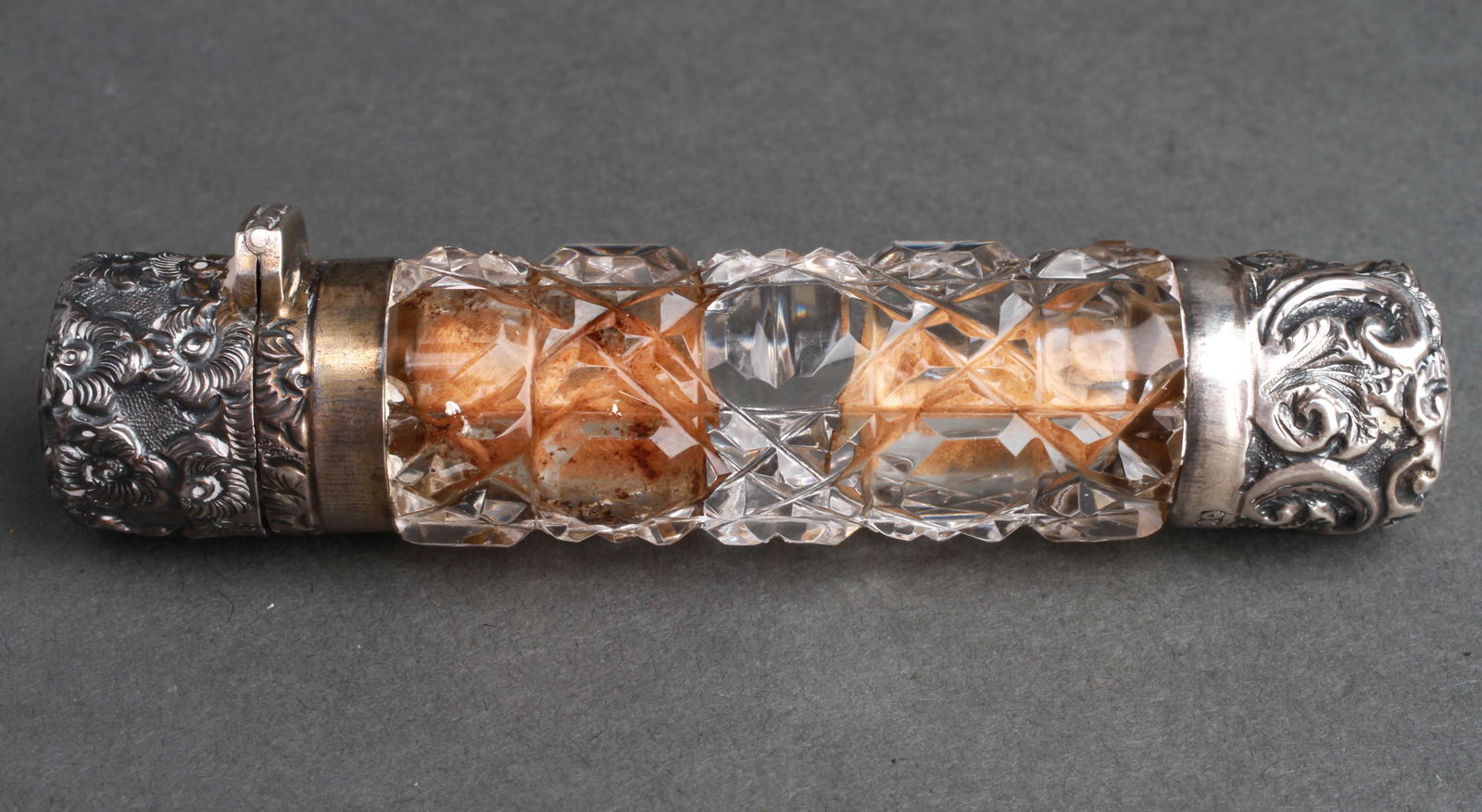 Charles May English Silver & Crystal Vinaigrette (1 of 6)