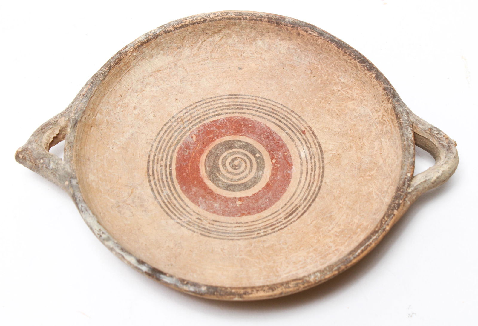 Ancient Cyprus Kylix Pottery Double Handled Cup (1 of 5)