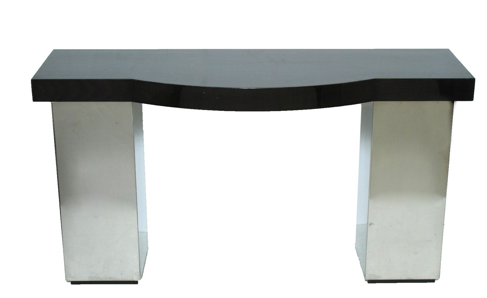 Mid-Century Modern Lacquer & Chrome Console (1 of 2)