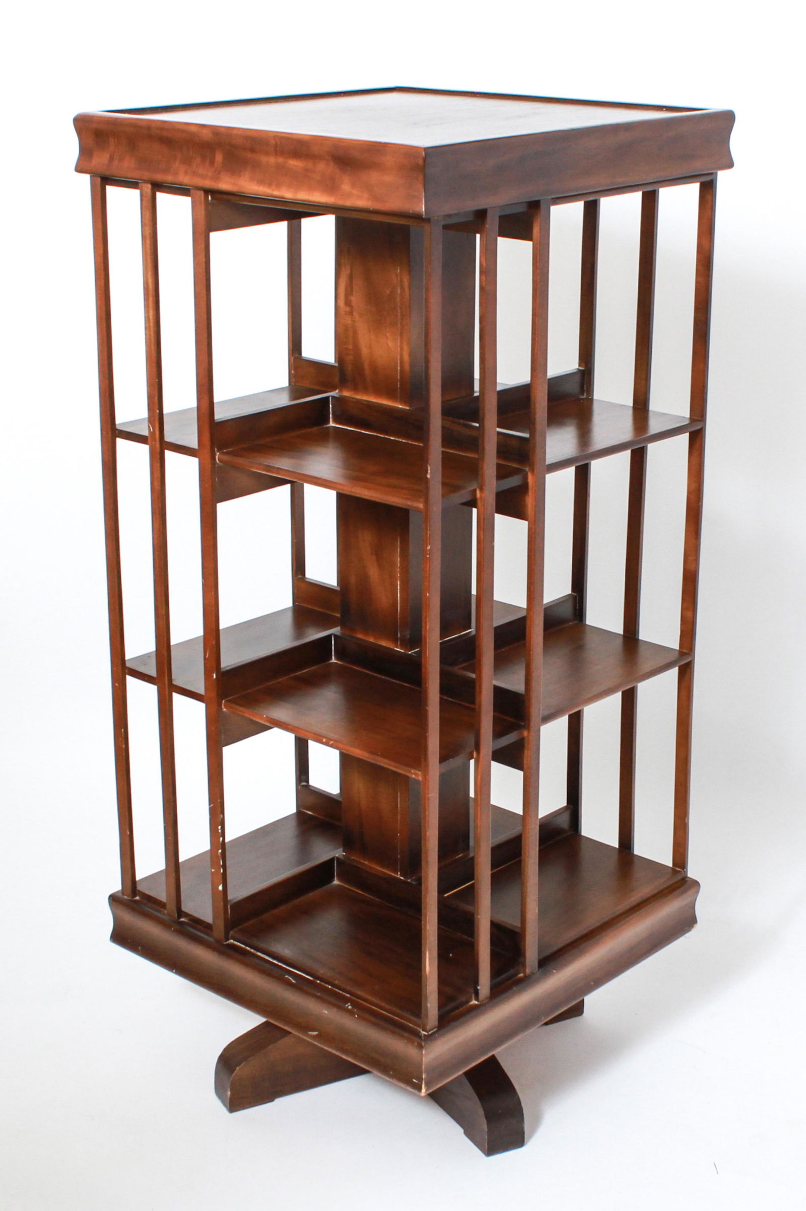 Arts & Crafts Revolving Mahogany Bookcase (1 of 5)