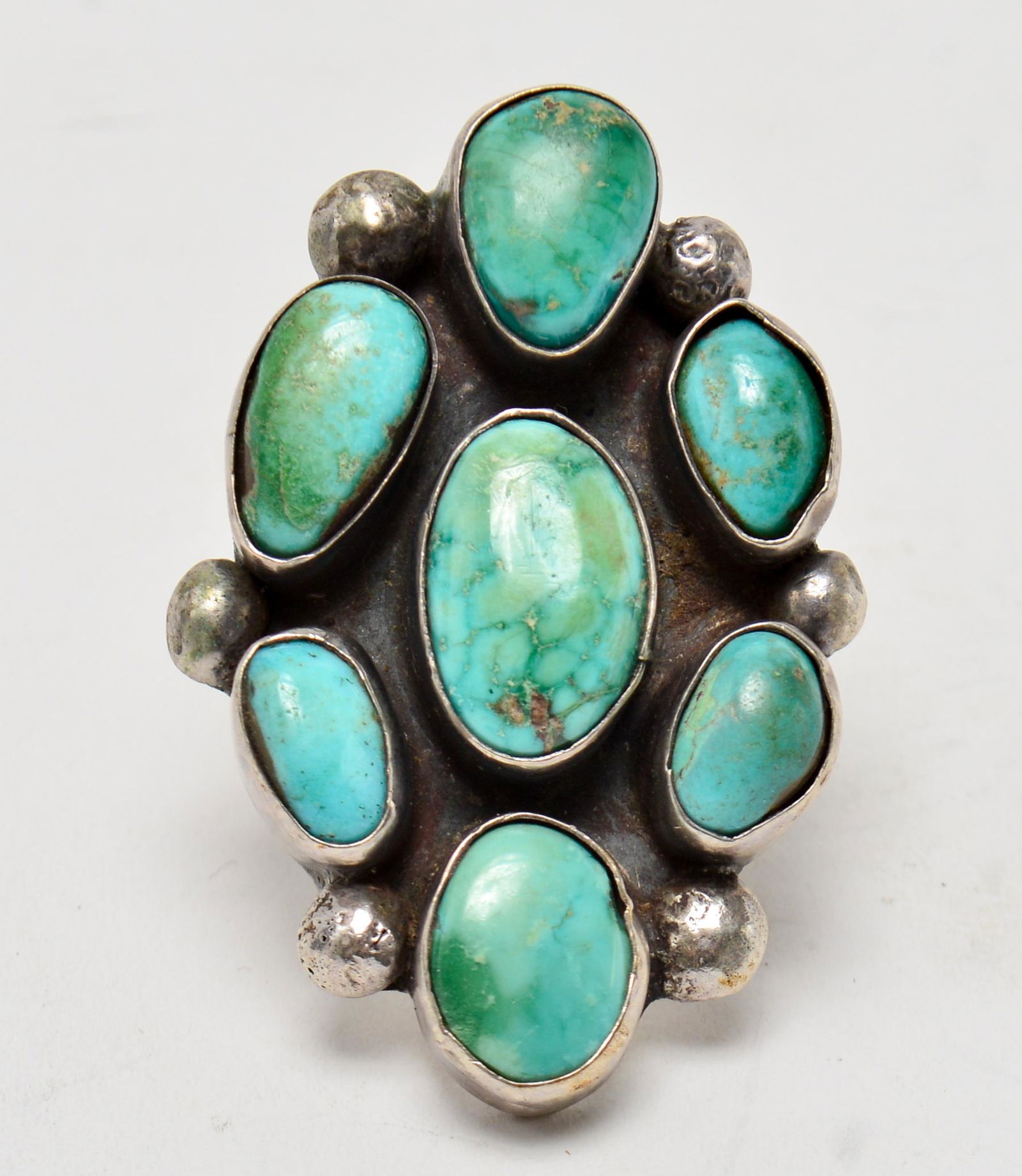 Southwest Native American Silver & Turquoise Ring (1 of 4)