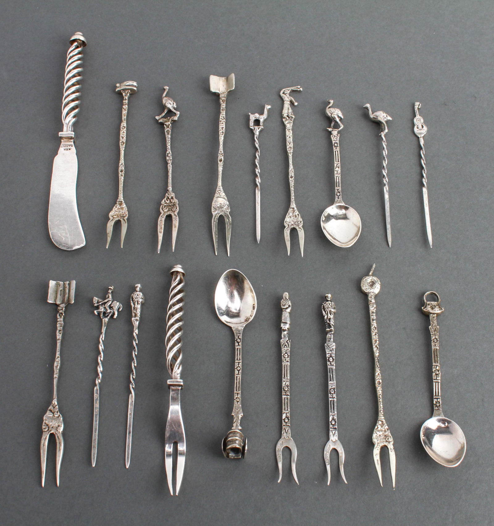 Argentine & Mexican Silver Hors D'oeuvres sets, 18 (1 of 9)