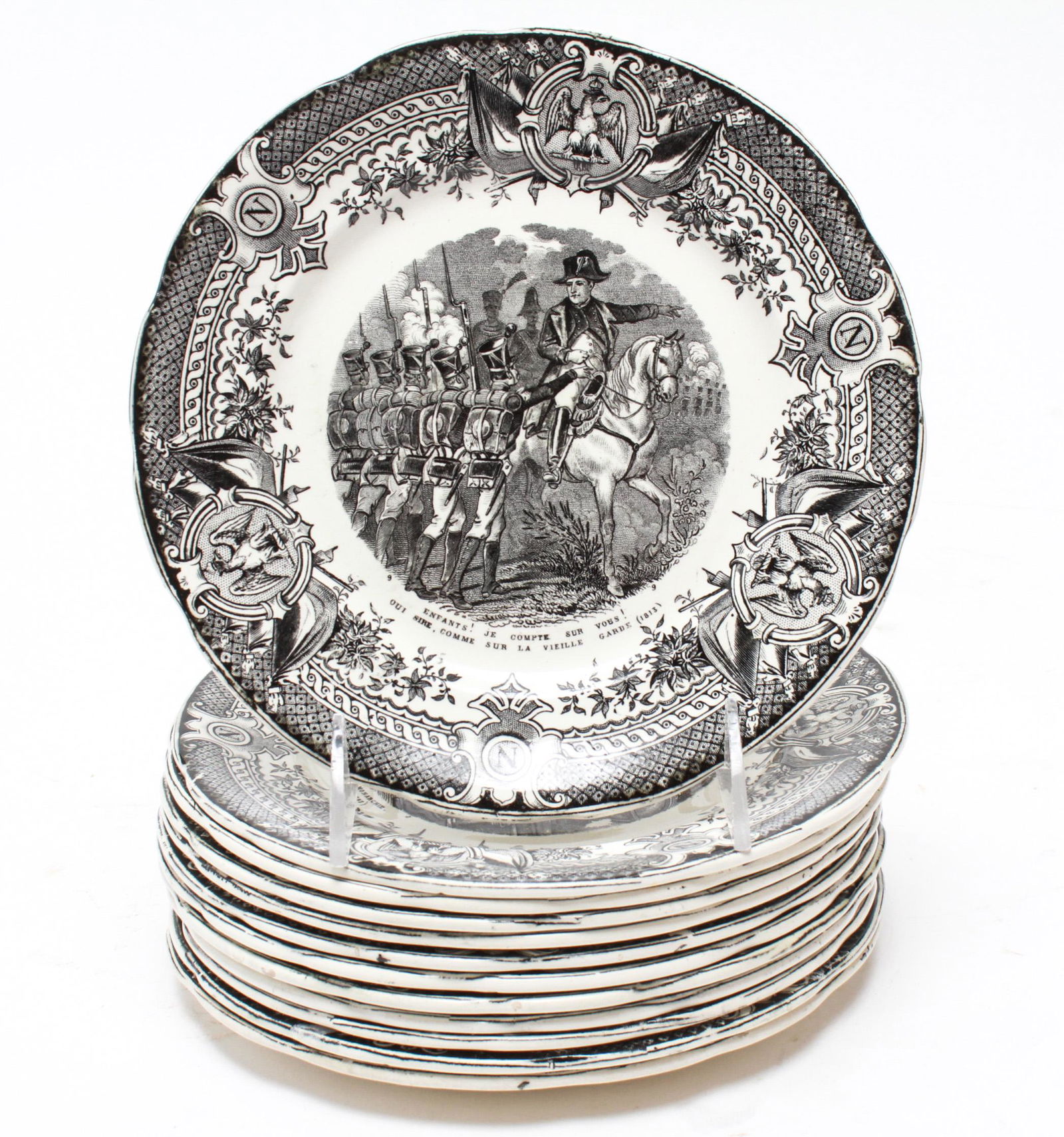 Digoin & Sarreguemines French Dessert Plates, 12 (1 of 13)