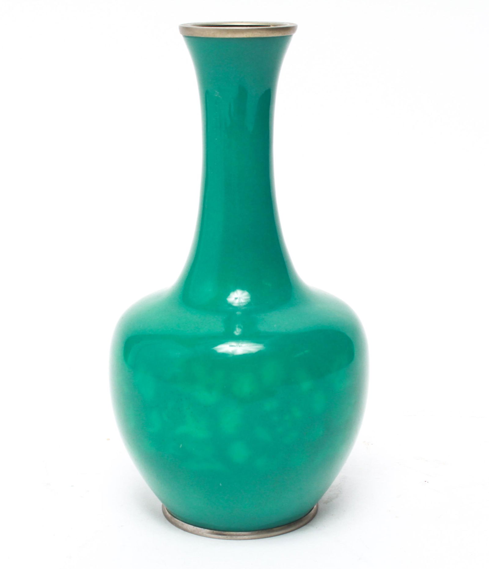 Asian Green Enamel Vase, 20th Century (1 of 3)