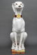 Italian Majolica Seated Greyhound Sculpture