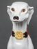 Italian Majolica Seated Greyhound Sculpture - 2