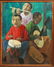Harry Elsas "Three Musicians" Oil on Canvas