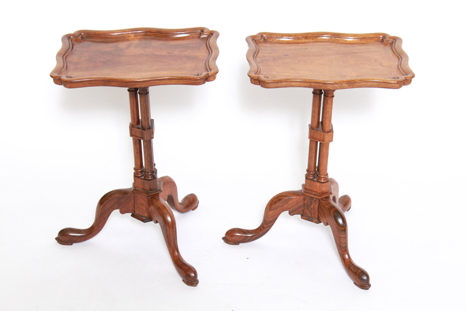 English Carved Wood Tripod Stands, Pair (1 of 14)