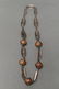 Mexican Taxco Silver Necklace w Wood Beads - 4
