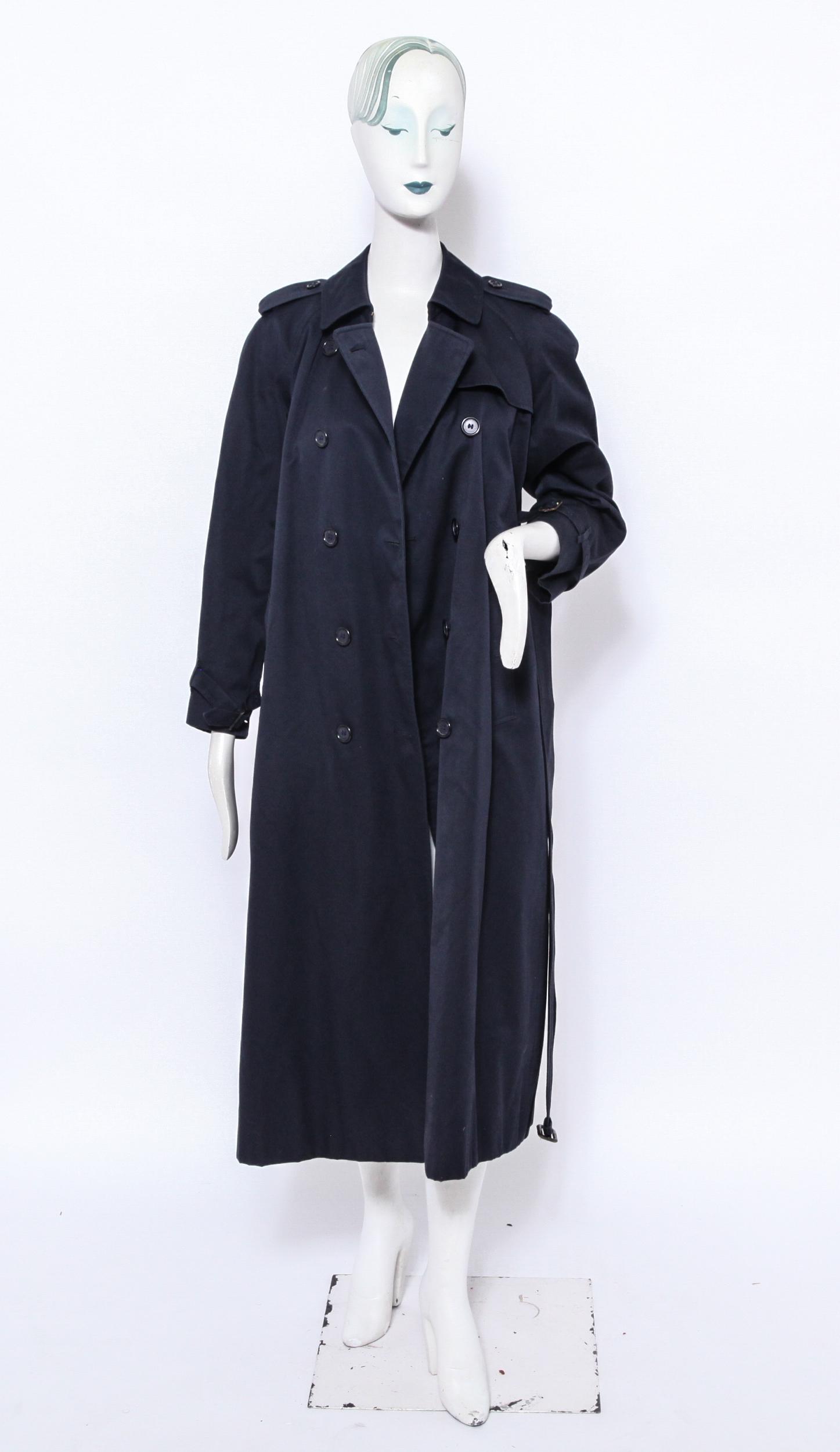 burberry navy blue trench coat