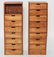 Arts & Crafts Manner Stacked Wood Drawers, Pair - 2