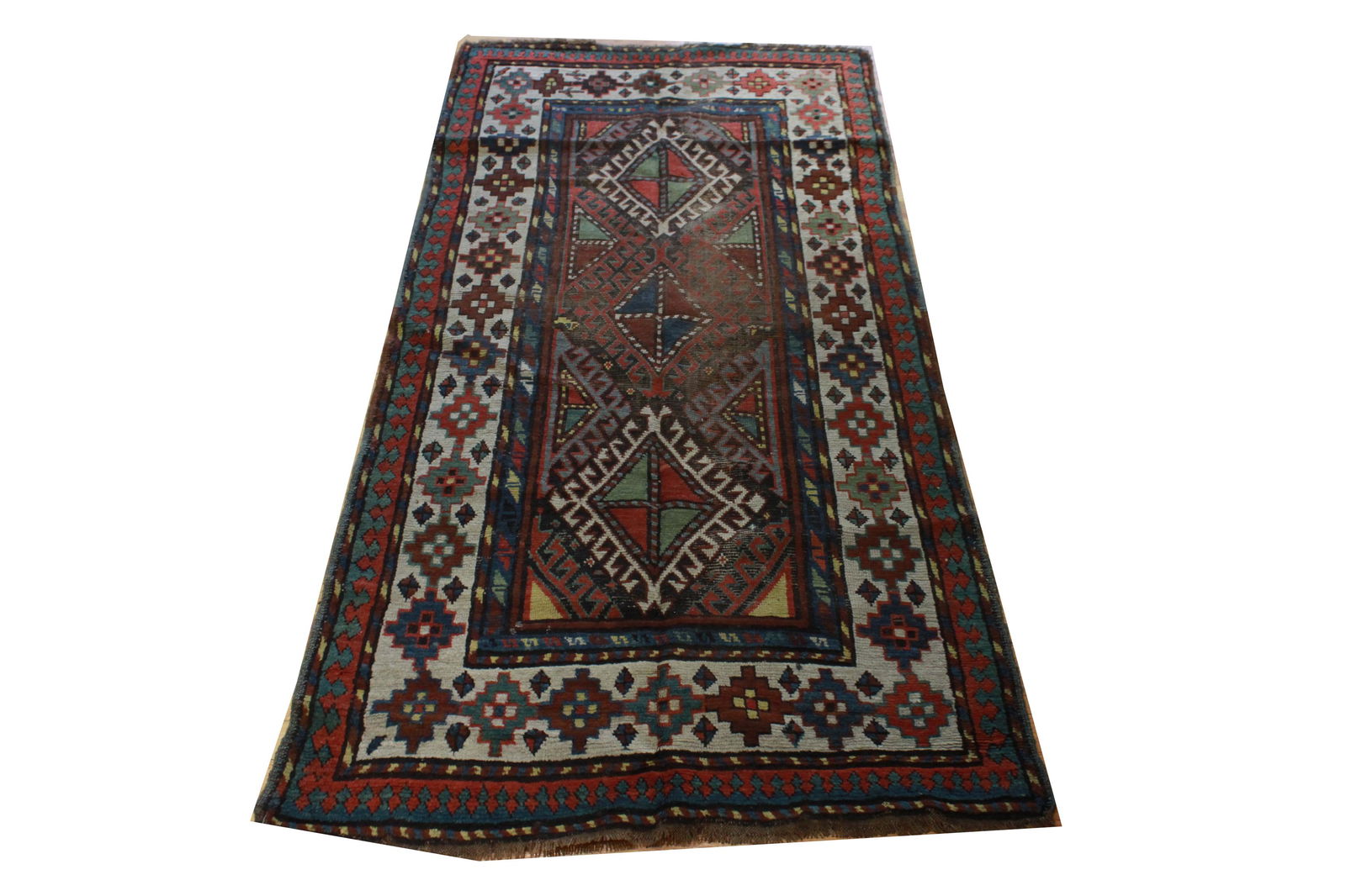 Persian Kilim with Diamond Pattern 6.5' x 3' 3" (1 of 4)