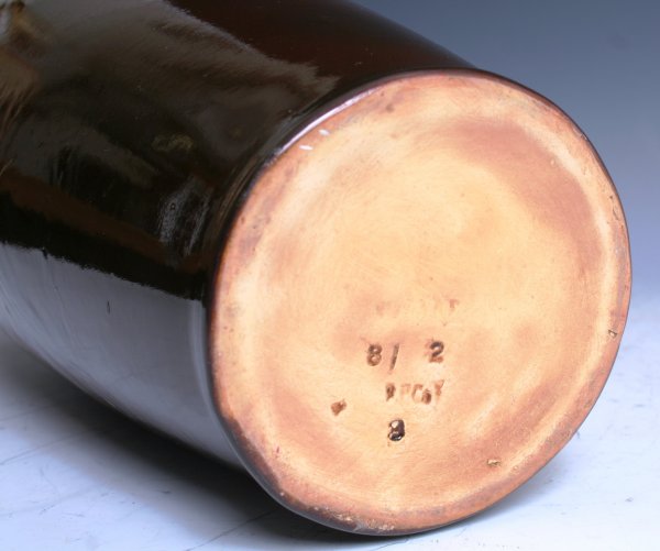 Euro. Hand Painted Portrait Vase, Stamped - 6