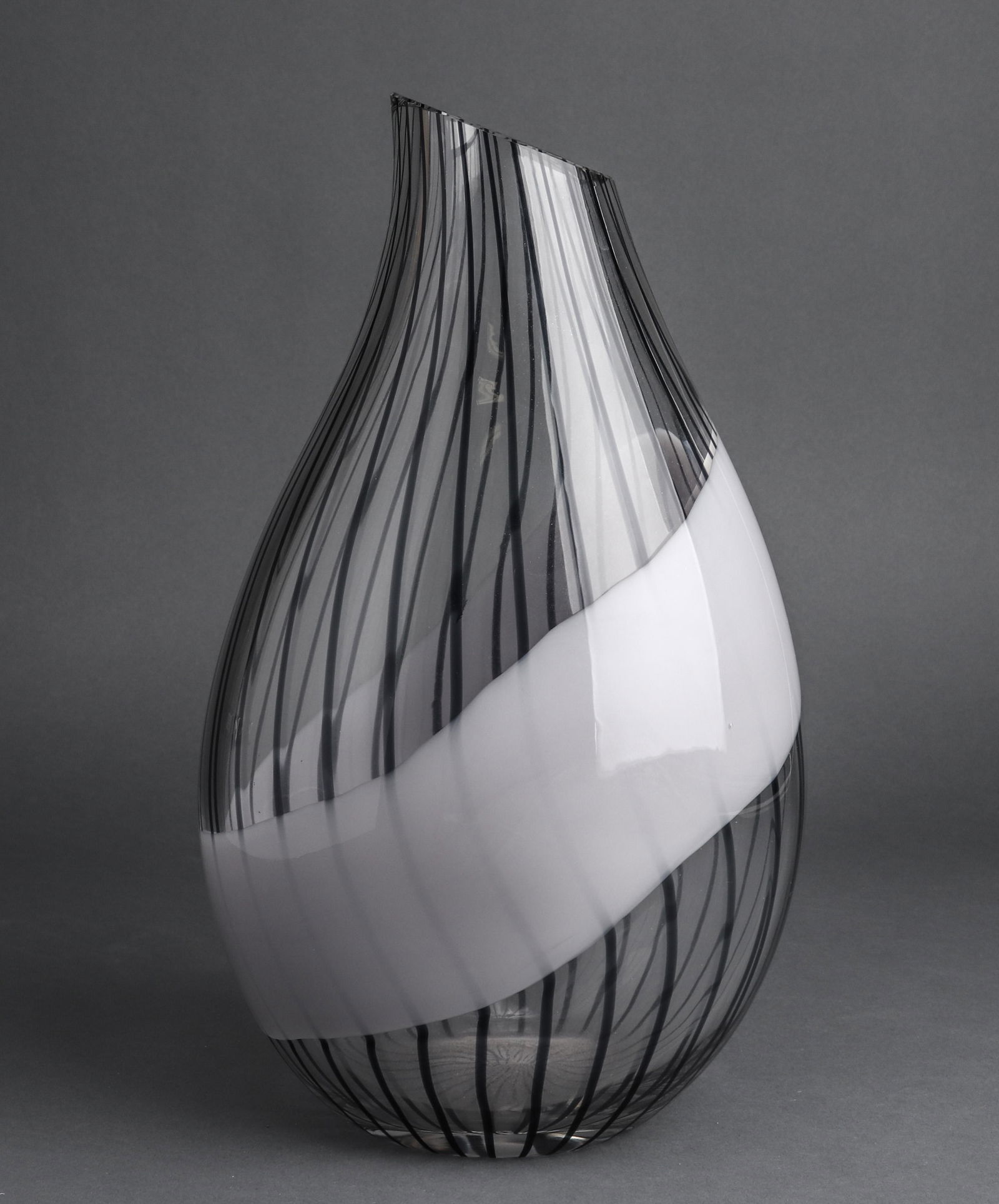 Livio Seguso Murano Art Glass Striped Vase (1 of 5)