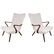 Scandinavian Modern Wingback Armchairs, Pair