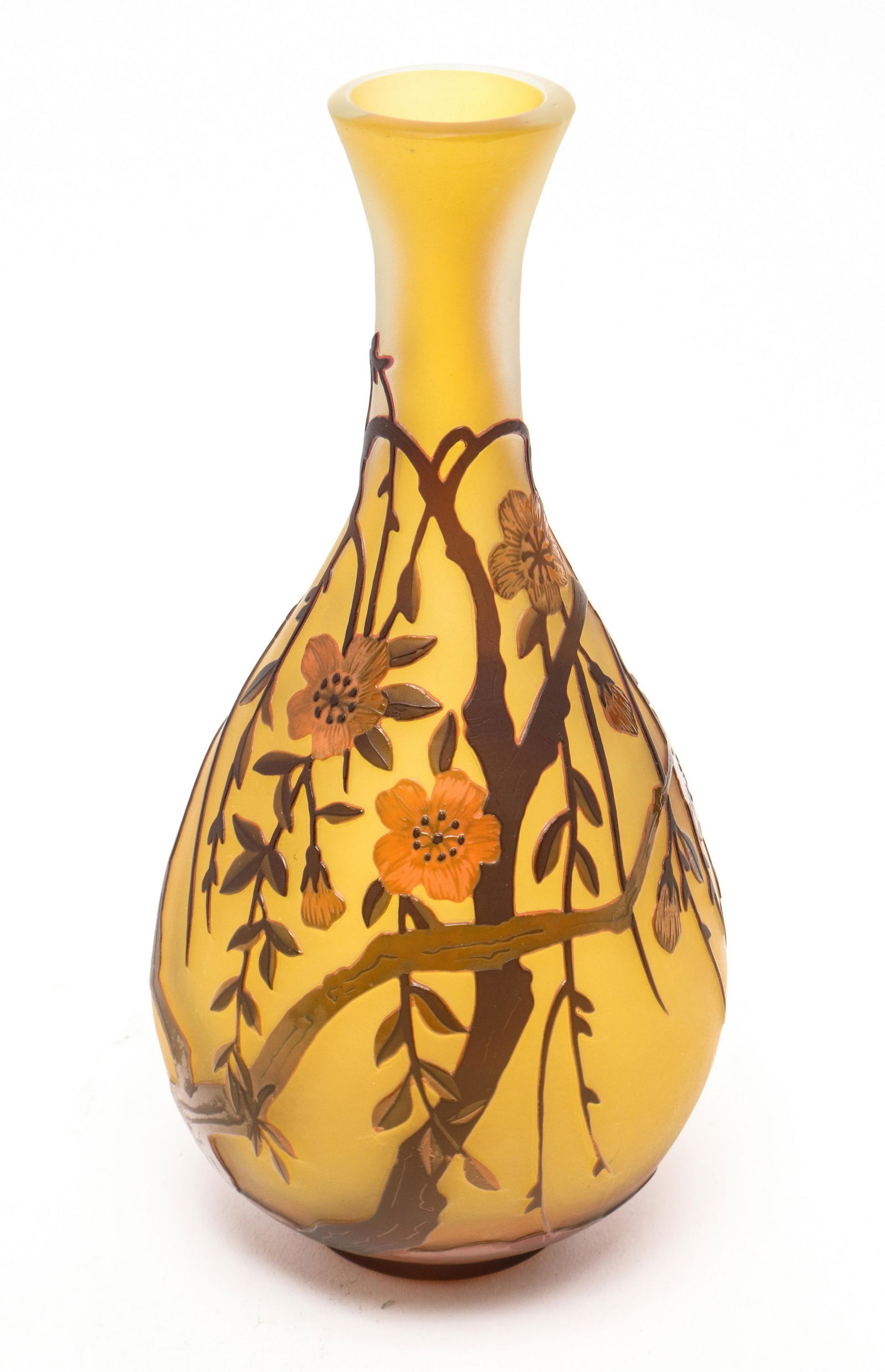 Signed Galle Art Nouveau Cameo Glass Vase (1 of 4)