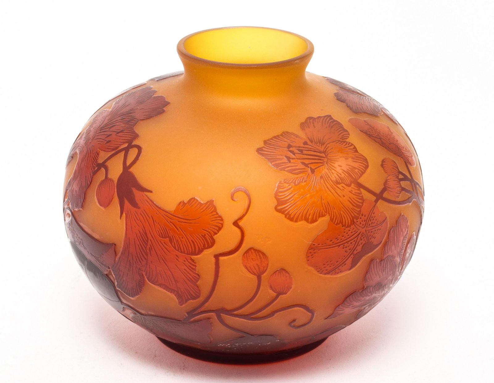 Signed Galle Art Nouveau Cameo Glass Vase (1 of 4)