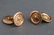14K Gold Button Motif Cufflinks, Pair