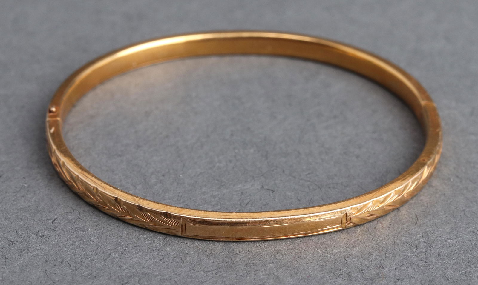 14K Gold Baby Hinged Bangle Bracelet (1 of 5)