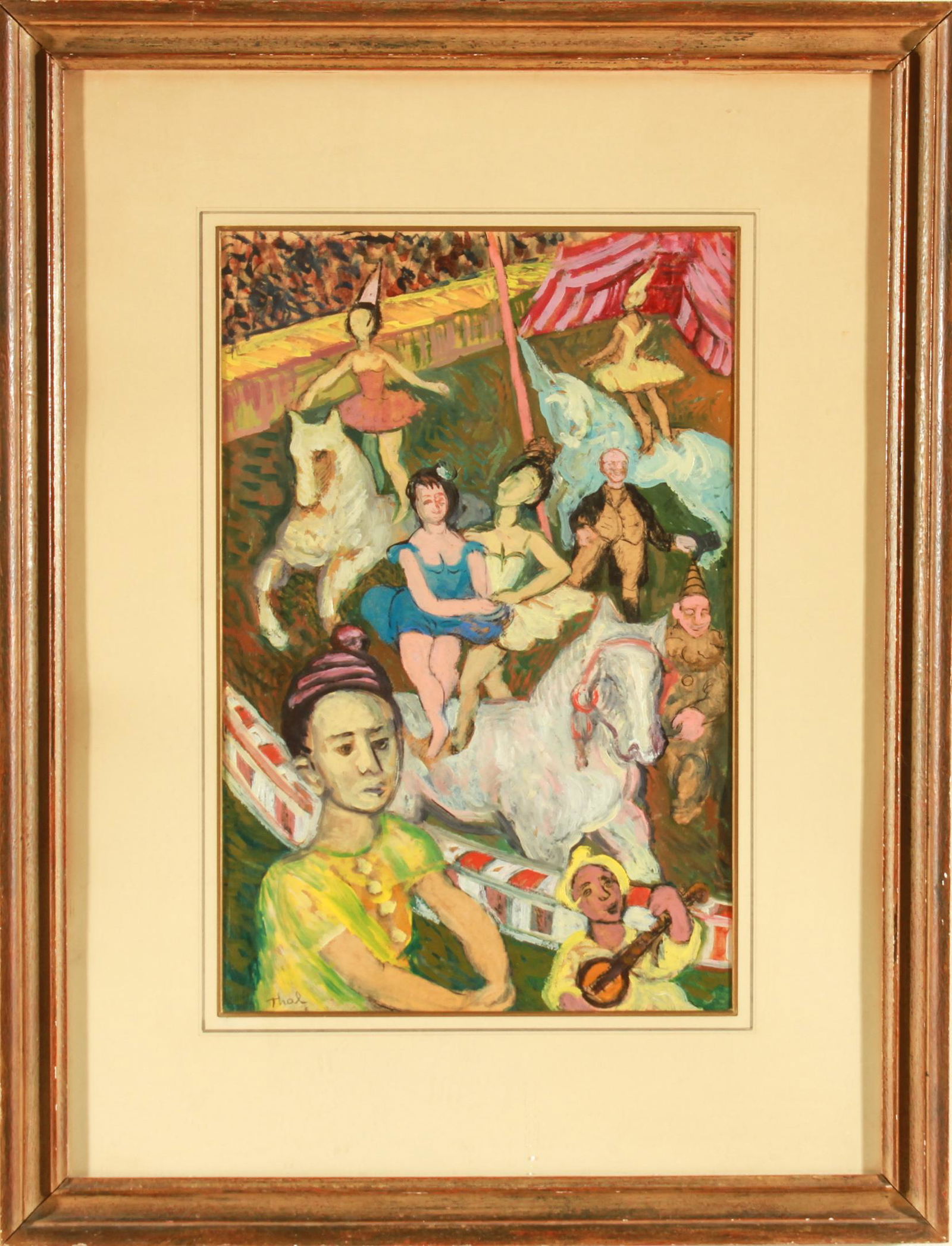 Sam Thal "Circus Scene" Mixed Media on Paper (1 of 6)