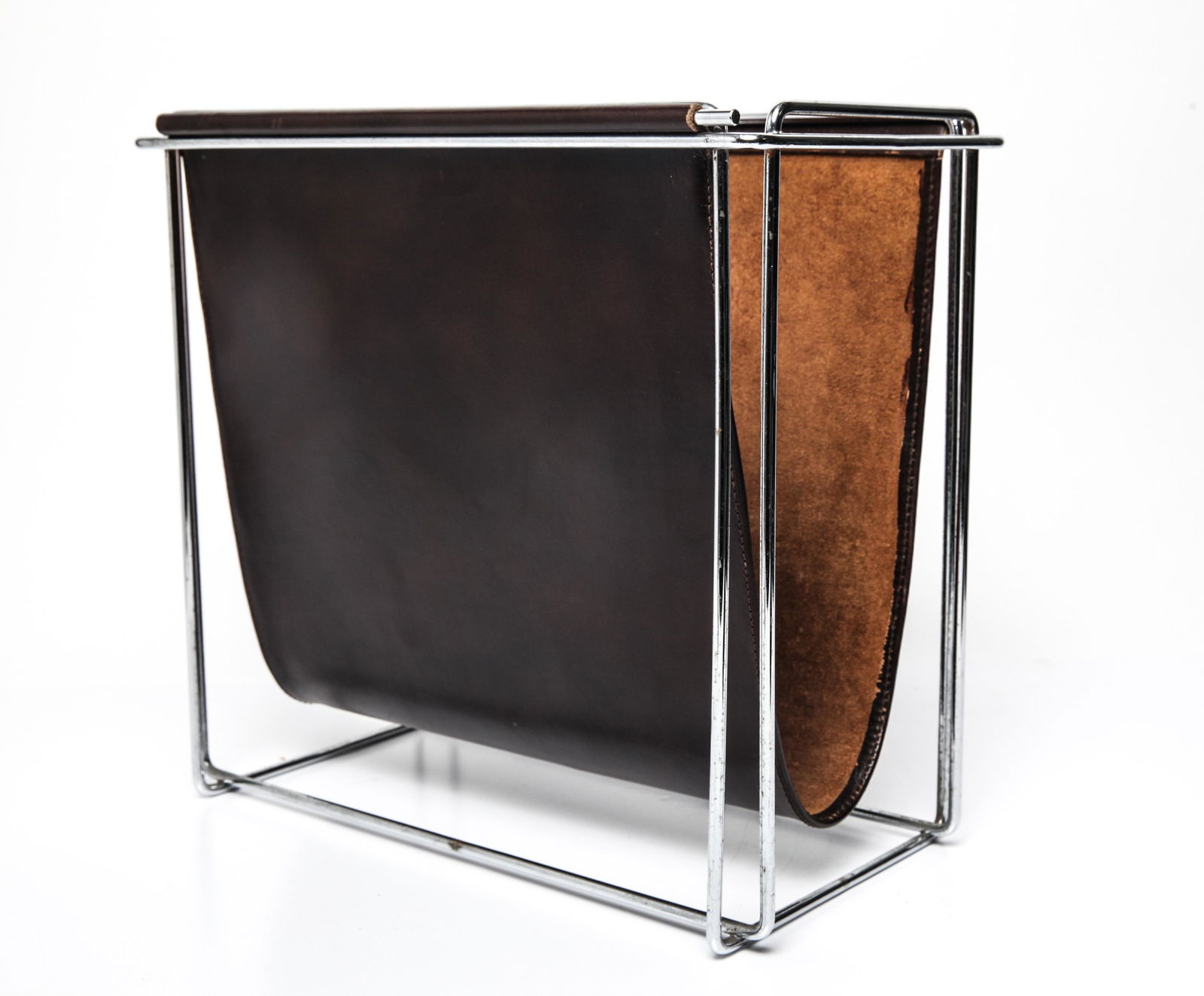 Carl Aubock Style Leather Magazine Rack (1 of 6)