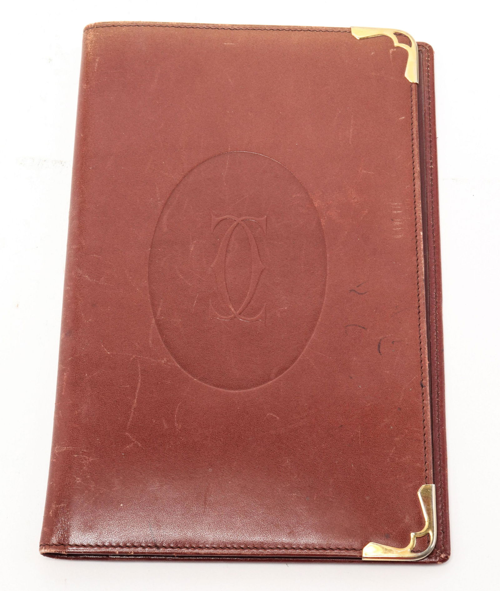 Cartier Burgundy Leather Small Portfolio / Folder (1 of 4)