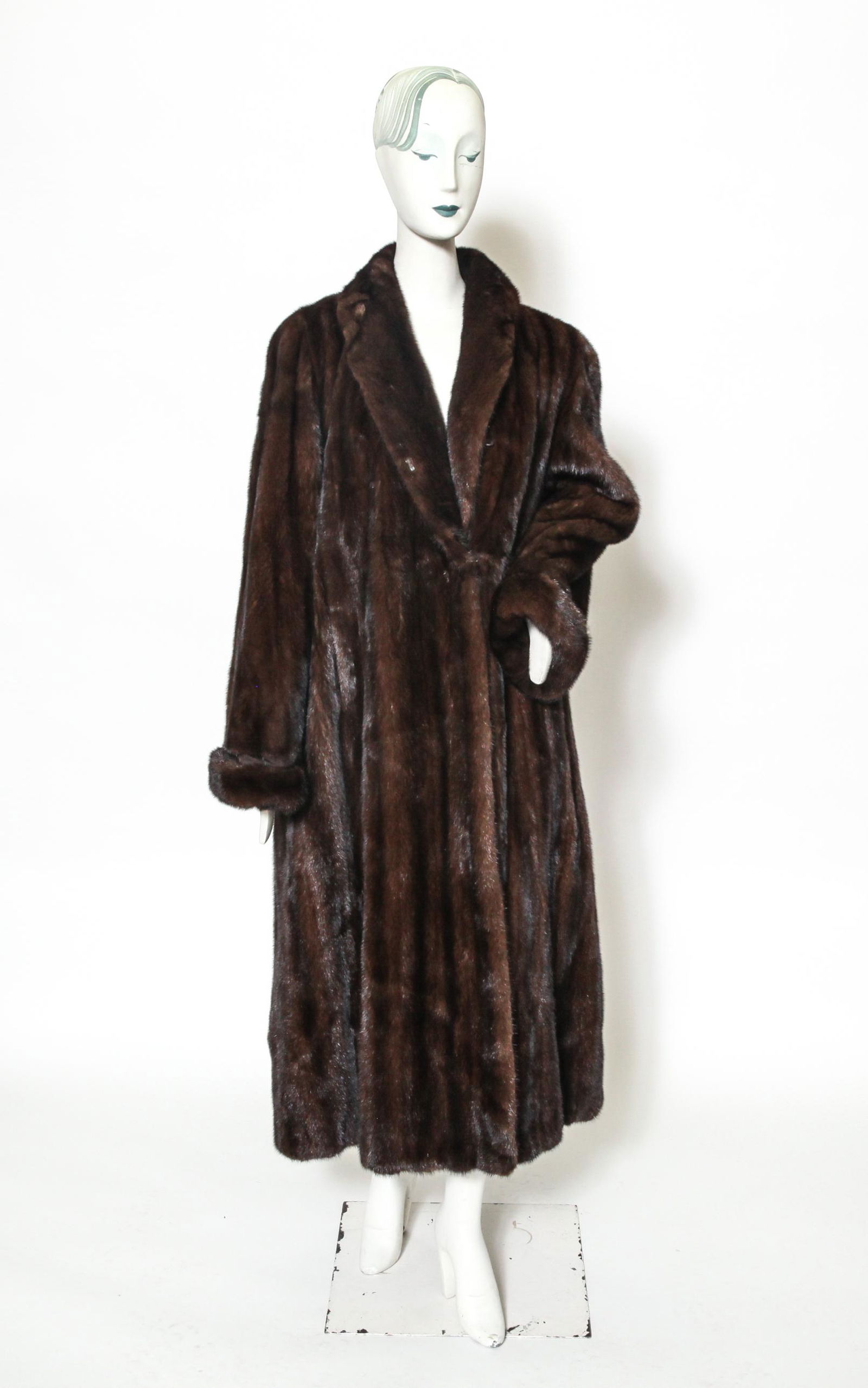 Long Ranch Mink Fur Coat (1 of 6)