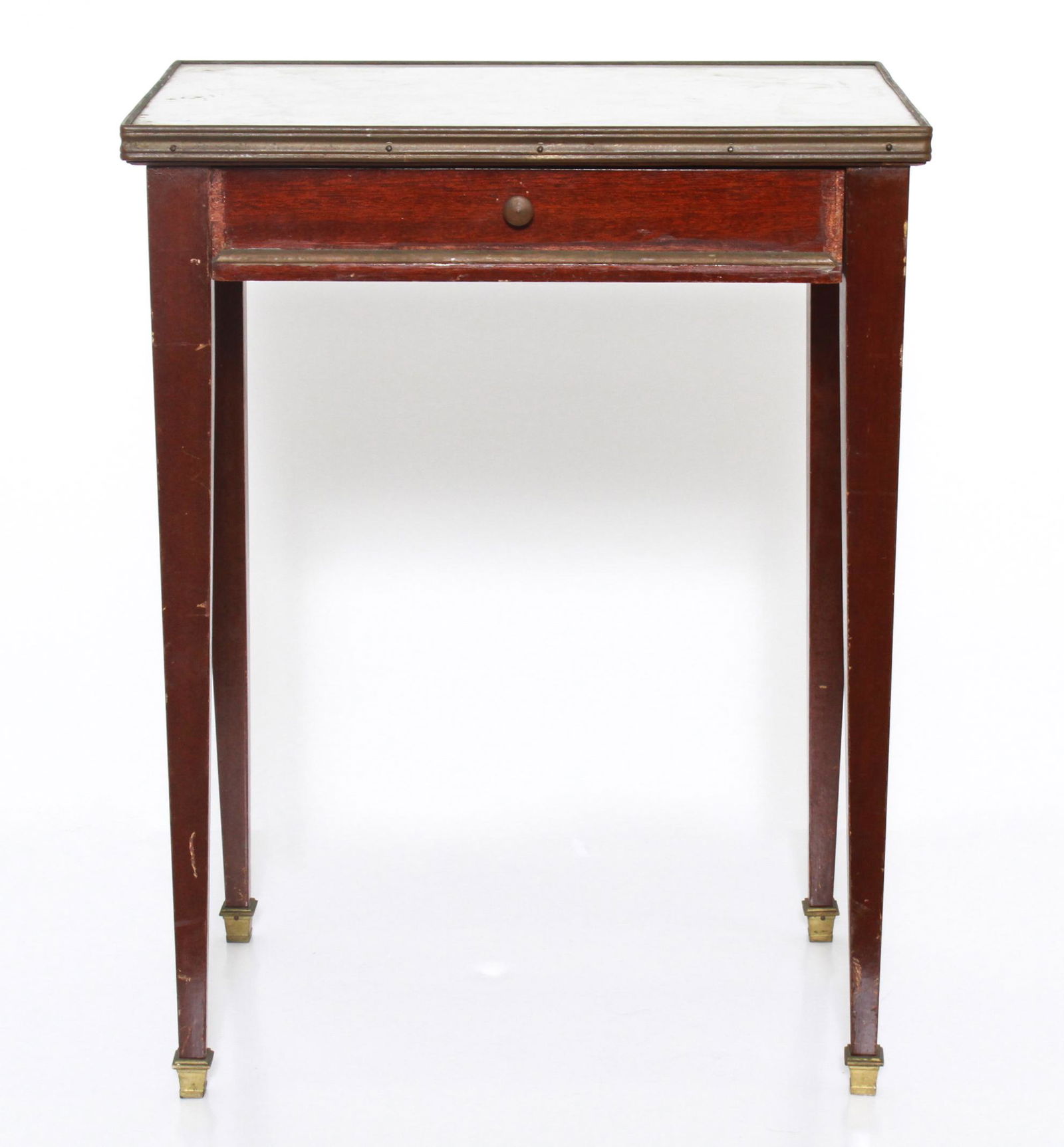 French Marble Top Petit End Table (1 of 4)